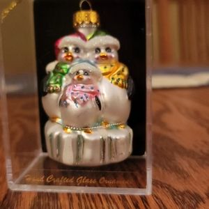 Christmas tree ornament snowman family